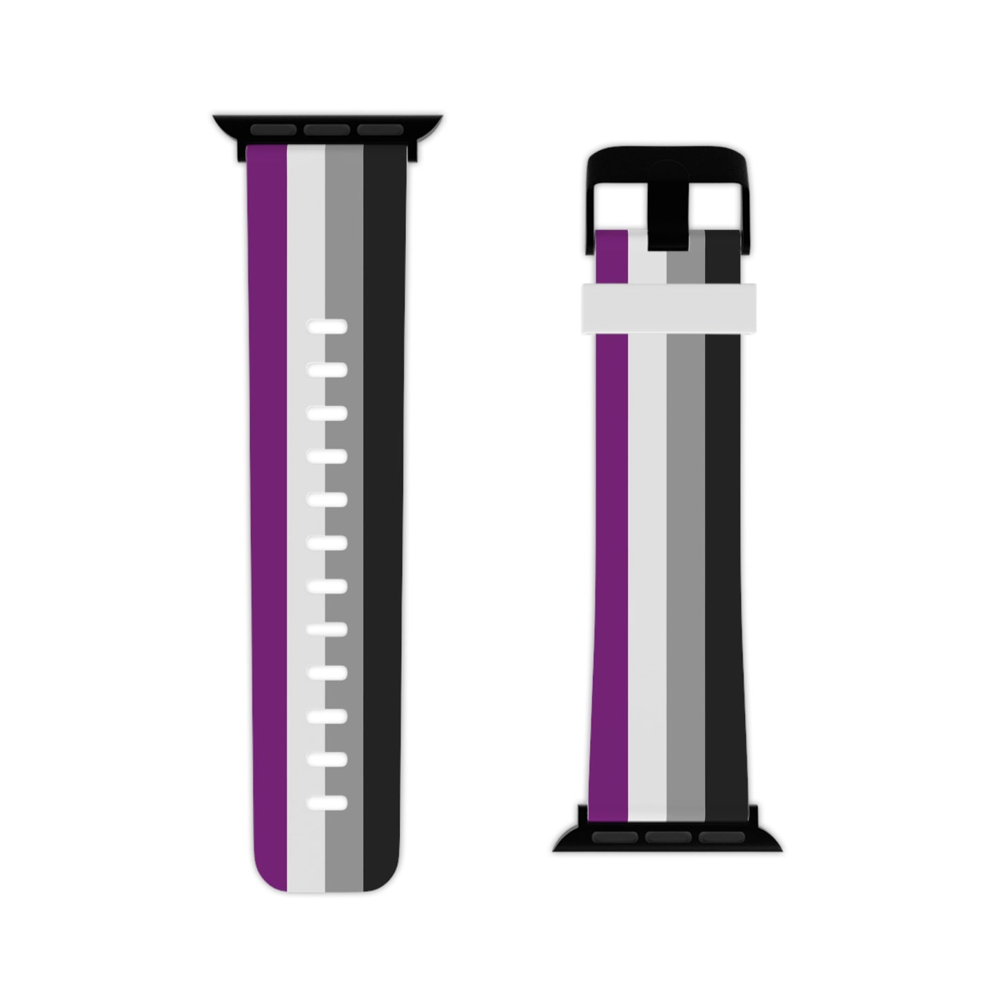 Asexual Pride Apple Watch Band – LGBTQ Silicone Sport Strap (38mm–49mm)