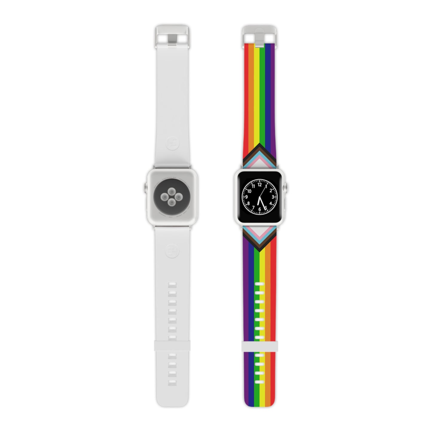 Progress Pride Apple Watch Band – LGBTQ Silicone Strap