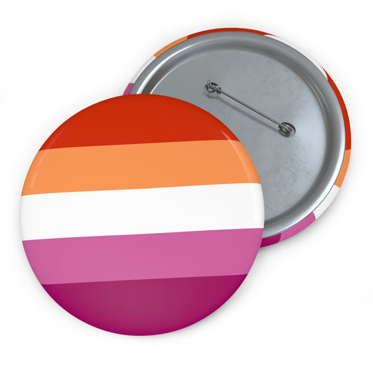 Lesbian Pride Pin Button – LGBTQ Flag Badge