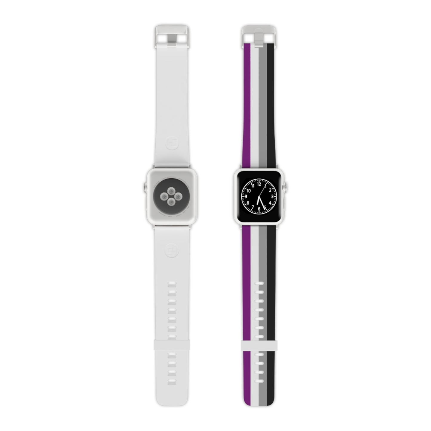 Asexual Pride Apple Watch Band – LGBTQ Silicone Sport Strap (38mm–49mm)