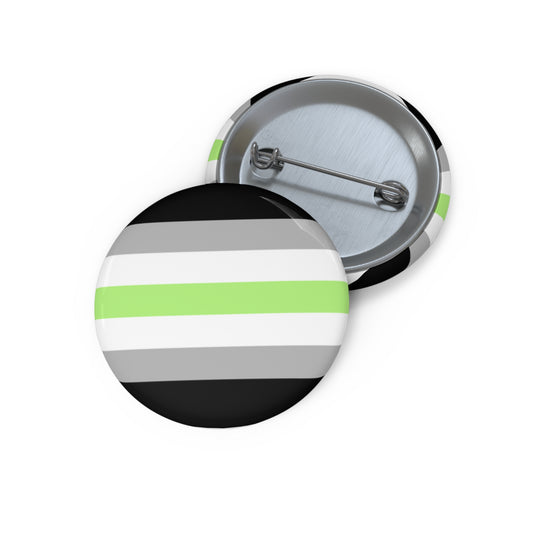 Agender Pride Pin Button – LGBTQ Flag Badge