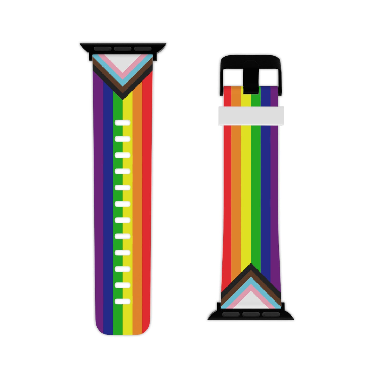 Progress Pride Apple Watch Band – LGBTQ Silicone Strap