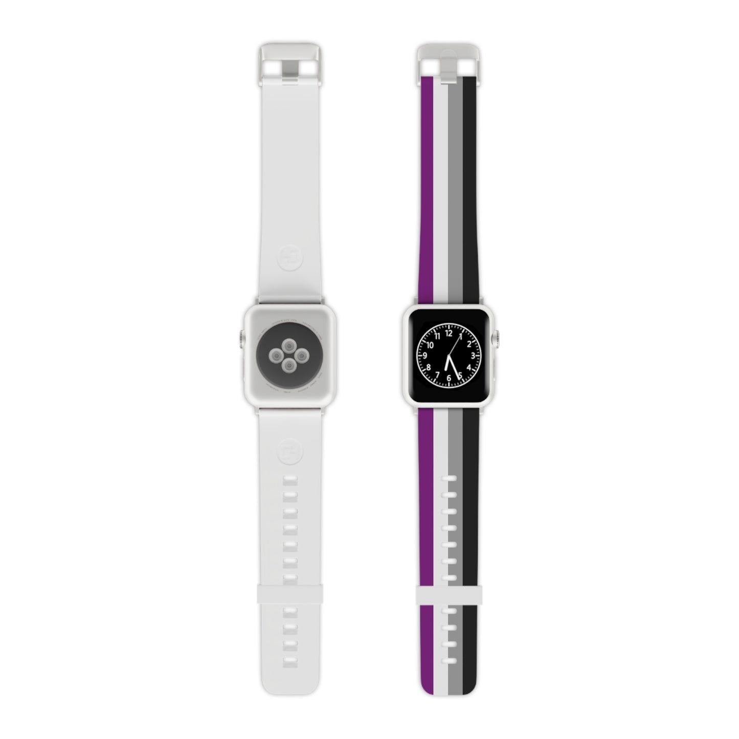 Asexual Pride Apple Watch Band – LGBTQ Silicone Sport Strap (38mm–49mm)