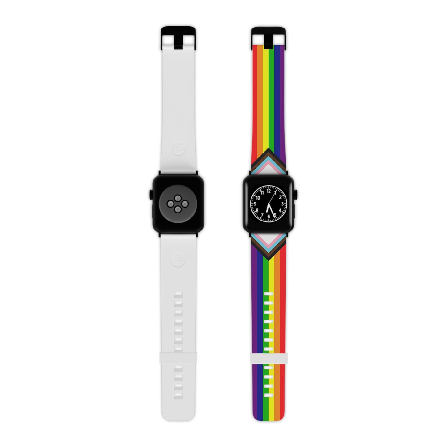 Progress Pride Apple Watch Band – LGBTQ Silicone Strap