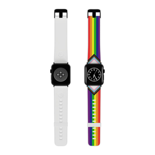 Progress Pride Apple Watch Band – LGBTQ Silicone Strap