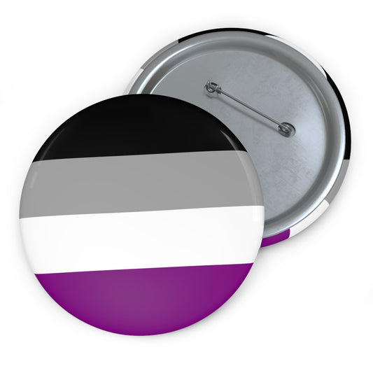 Asexual Pride Pin Button – LGBTQ Flag Badge