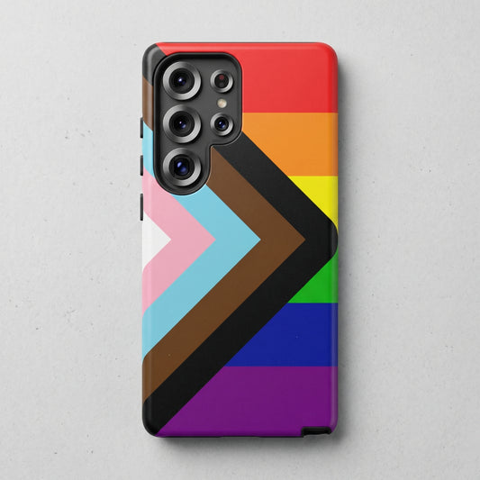 Progress Pride Samsung Phone Case – LGBTQ Flag Protective Cover for Galaxy S21 S22 S23 S24 S25