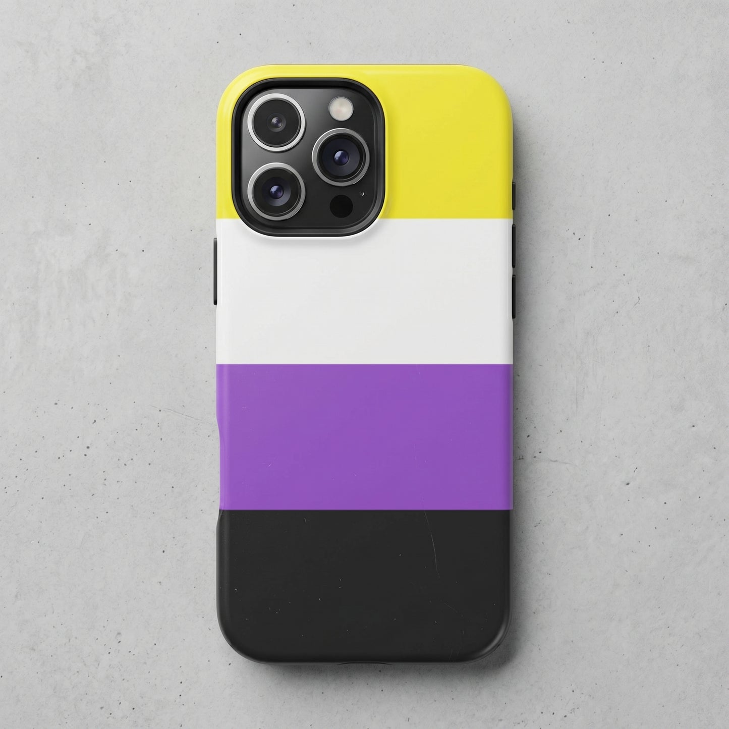 Nonbinary Pride iPhone Case – LGBTQ Flag Protective Cover for iPhone 11 12 13 14 15 16 17